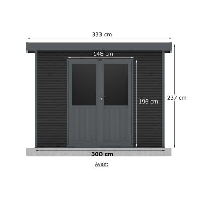 Abri de jardin en bois composite Onyx 32 6m&sup2; 