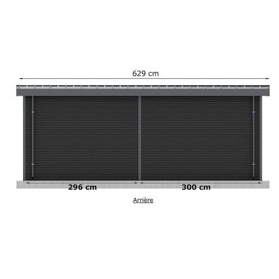 Abri de jardin en bois composite Onyx 63 18m&sup2; 