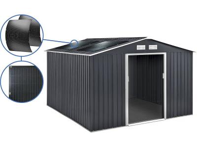 Abri de jardin m&eacute;tal - ""Vegas""- 15 m&sup2; avec panneaux solaires 
