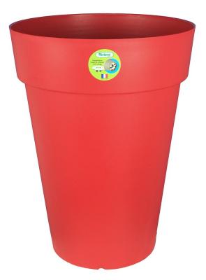 Bac Soleilla hauteur 66 rond diam&egrave;tre 50 cm coloris rouge RIVIERA