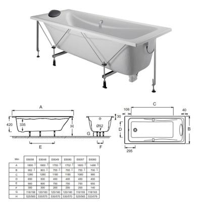 Pack baignoire droite 180 X 90 JACOB DELAFON Od&eacute;on up + pare bain chrom&eacute;