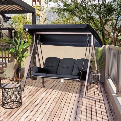 Balancelle de jardin 3 places grand confort polyester
