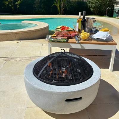 Brasero 2 en 1 - Barbecue et Chauffage - 60.5cm - Acier - Avec Poign&eacute;es
