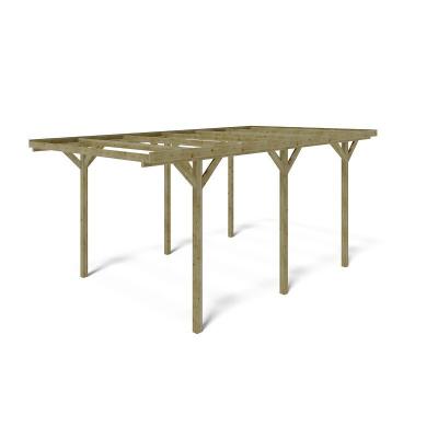 Carport, abri de voiture 3,04x5,12 m - 15,57 m2 CAR16