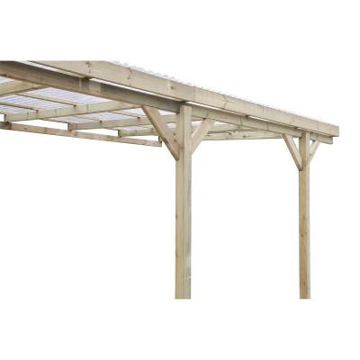 Carport, abri de voiture 3x5,24 m - 15 m2 - couverture PVC&nbsp;