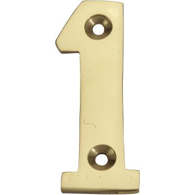Novap - Chiffre laiton Numero 1 - Hauteur 51 Mm