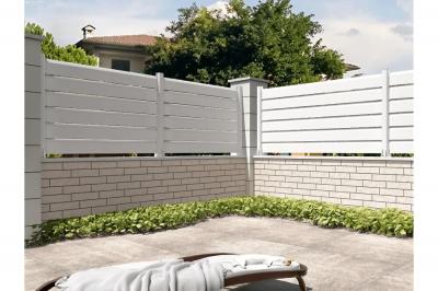 Ombrazur - Cl&ocirc;ture Brise vue Blanc l 1911 x h 886 mm 6 lames