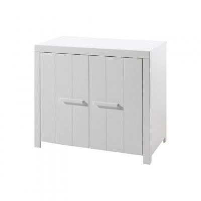 Vipack erik commode 2 portes pin massif laqu&eacute; blanc ERKO1214