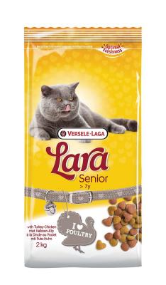 Croquettes d&eacute;licieuses avec dinde et poulet pour chats &acirc;g&eacute;s