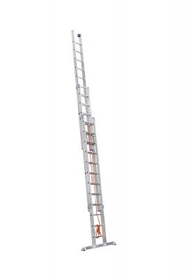 Hailo - Echelle coulissante &agrave; corde 3 plans 3x12 &eacute;chelons 150 kg