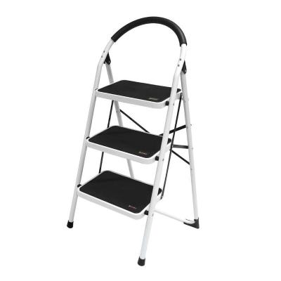 Brixo - Escabeau / Marche-pied pliant 3 niveaux Port&eacute;e Max 150 kg