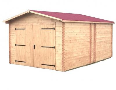 Habrita Garage de jardin en bois douglas 28 mm - Denis 19 m&sup2;