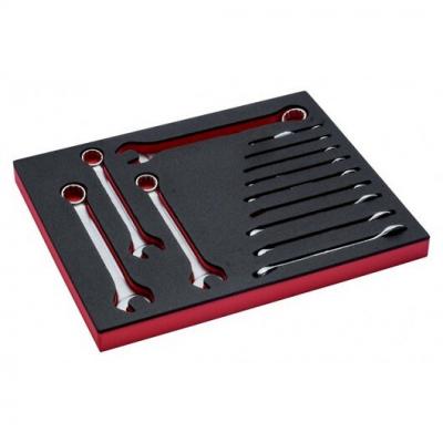 Jeu de cl&eacute;s mixtes en pouces, module mousse 2/3 Fit&Go - 13 pcs 