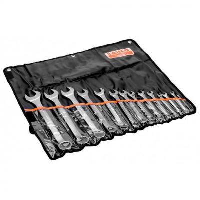 Jeu de cl&eacute;s mixtes plates m&eacute;triques - 14 pcs/pochette 