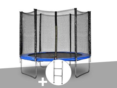 JARDIDECO Kit trampoline Atlas &Oslash; 2,44 m Bleu + Echelle