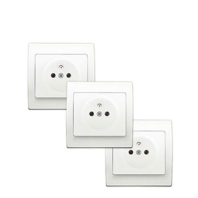 Siemens - LOT 3 Prise 2P+T Blanc Delta Iris + Plaque basic Blanc