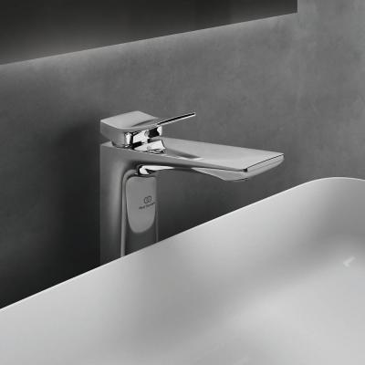 De deux mitigeurs lavabo ideal conca r&eacute;hauss&eacute; sans tirette sans vidage chrome