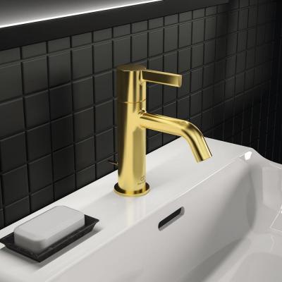 Ideal Standard - Lot de deux mitigeurs lavabo Joy avec tirette Or