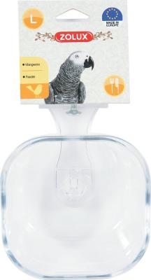Mangeoire perroquet transparente l taille