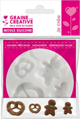 Moule en silicone (mini) pains d &eacute;pice - graine cr&eacute;ative