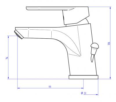 Mitigeur de Lavabo Chrom&eacute; / Blanc KEVON by Eurosanit