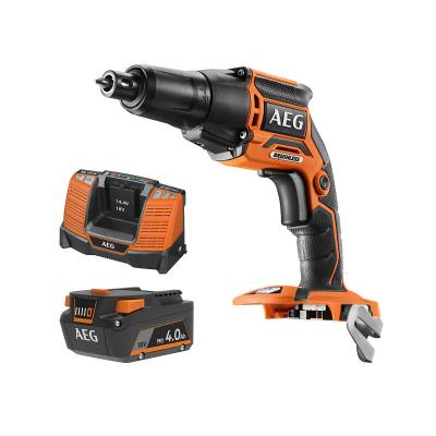 AEG - Pack 18V - Visseuse plaquiste Brushless - Batterie 4.0 Ah - Chargeur