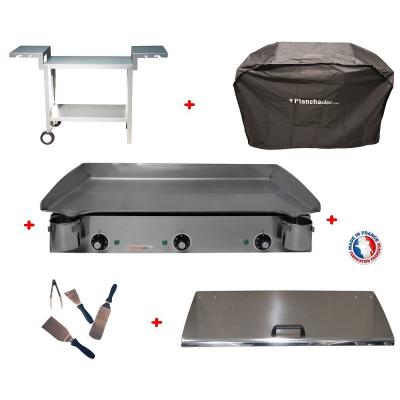 Pack plancha &eacute;lectrique PLANCHAELEC LUX 830 INOX - CHARIOT ODEON 830 