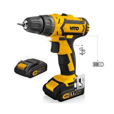 Perceuse sans fil 14,4 V 2 batteries lithium 2 Ah Chargeur rapide 1h LED et indicateur de charge