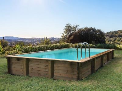 Piscine bois en kit rectangle "" Murano "" - 12.20 x 6.20 x 1.44 m