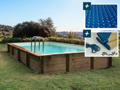Piscine bois Sunrise 8.20 m + b&acirc;che