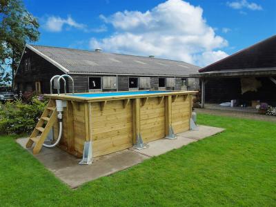 Piscine bois urbanpool 250 x 450 x 140 liner beige