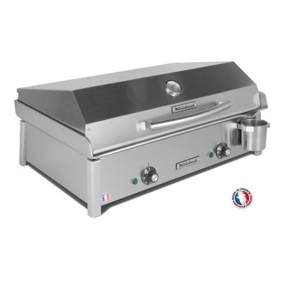 Plancha &eacute;lectrique ANTHEA E650 + Couvercle + 2 ustensiles - MIRICHAUD 