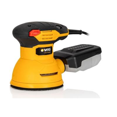 Ponceuse Excentrique Orbitale 125mm 230V-300W VitoPropower Bois M&eacute;tal PVC R&eacute;cup&eacute;rateur Poussi&egrave;res