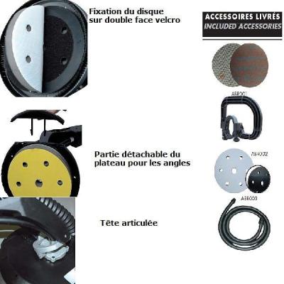 Leman - ponceuse mur et plafond - 225 mm (monophas&eacute;) pog225 POG225