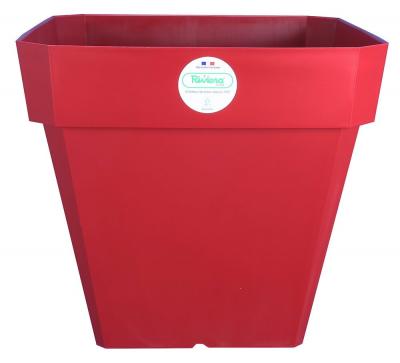 Riviera Pot &agrave; Soleilla Carr&eacute;, 50cm Diam&egrave;tre, Rouge 405056