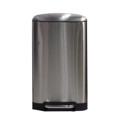 Poubelle urban rectangle inox brosse 30l frandis p354130