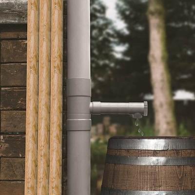 GT Market R&eacute;cup&eacute;rateur d'eau de Pluie Gris pour goutti&egrave;re 100 mm