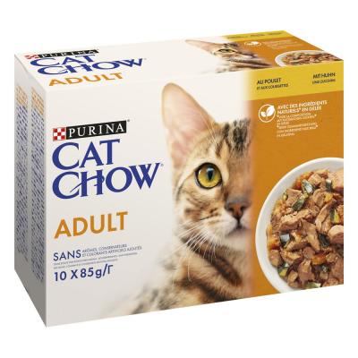 Purina Nestle Cat Chow Chicken 85g Wet Cat Food 10 Units Multicolore