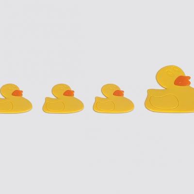Spirella lot de 6 stickers figurines antid&eacute;rapantes de douche ou baignoire pvc duck jaune