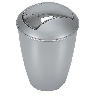 Spirella Poubelle &agrave; bascule PP ATLANTA 5L Gris Silver