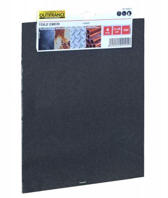 Outifrance - Toile &Eacute;meri 23X28 Cm Gr.120 - Lot De 50 Feuilles