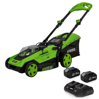Tondeuse 40V - 2 Batteries lithium 3.0Ah Chargeur double Moteur Brushless 600m2