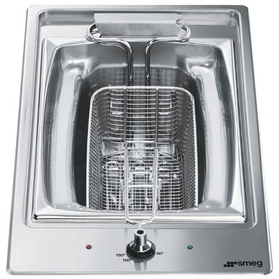 Domino Friteuse Smeg Elite Semi-Affleurant 30 cm Inox avec Cuve Amovible