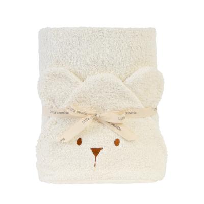 Cape De Bain &Agrave; Oreilles Ourson - &Eacute;cru Beige