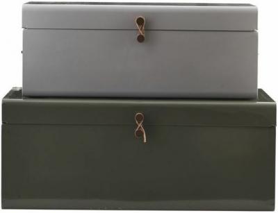 House Doctor Cj0702 Rangement M&eacute;tal, Gris/arm&eacute;e, 52 x 20 cm