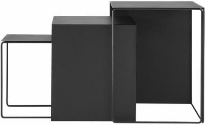Lot de 3 tables basses Cluster noir - Ferm Living