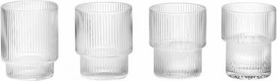 Verres Ripple (Ensemble de 4) - transparent Blanc Ferm LIVING