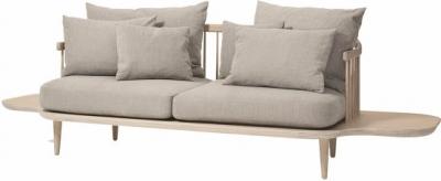 Canap&eacute; 2 places avec plateaux beige SC3 Fly -&tradition