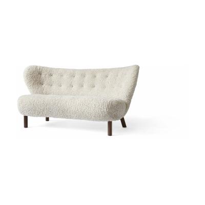 Canap&eacute; Little Petra VB2 - sheepskin moonlight - noyer huil&eacute;