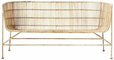 Canap&eacute; en rotin naturel sans coussin d'assise Coon - House Doctor